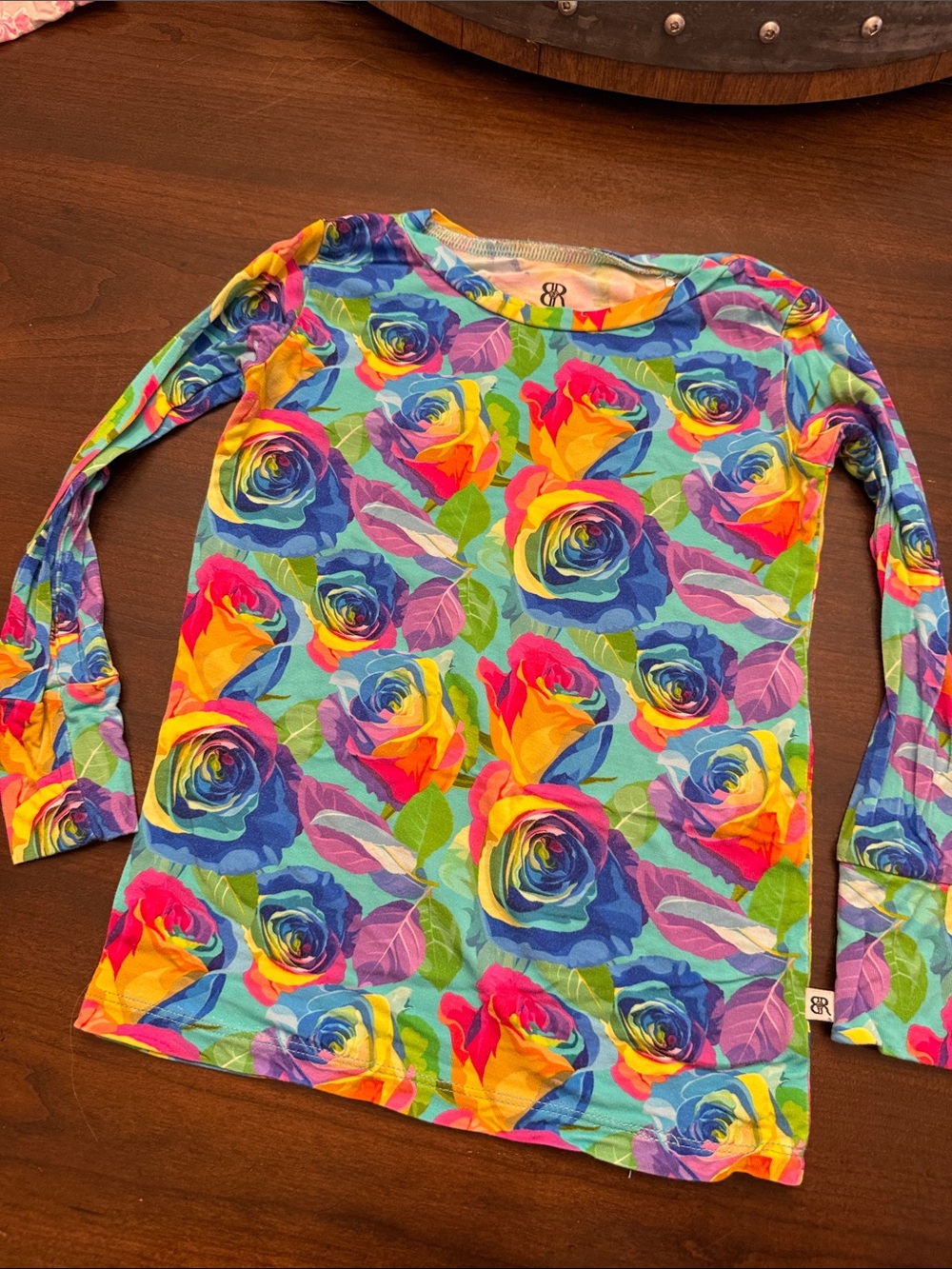 Bums & Roses Kaleidoscope Roses- 2pc pajama set - Picture 4 of 5